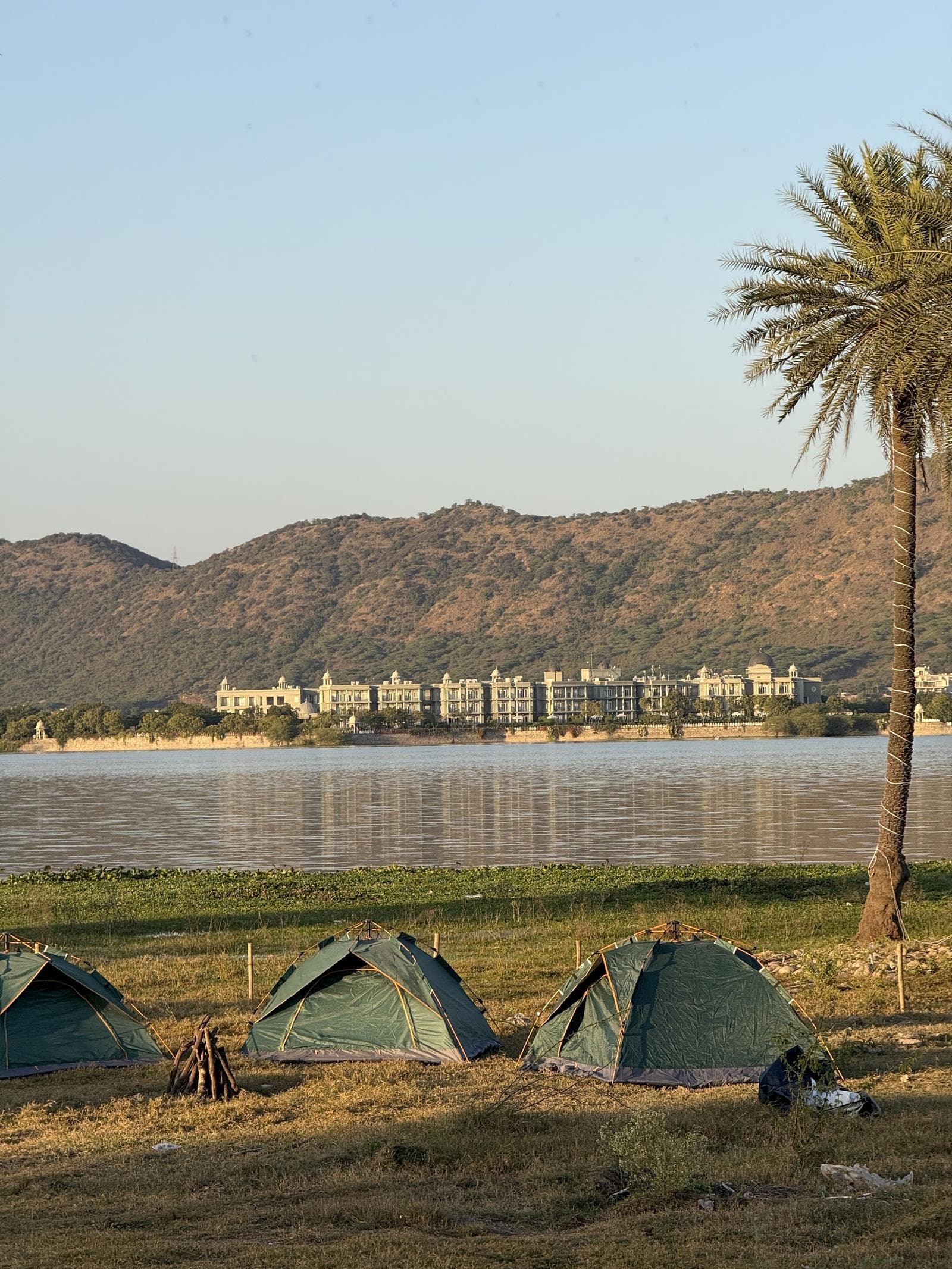 The Udaisarovar at golden hour on Udaisagar Lake